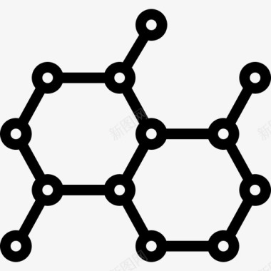 链式分子分子科学46线性图标图标