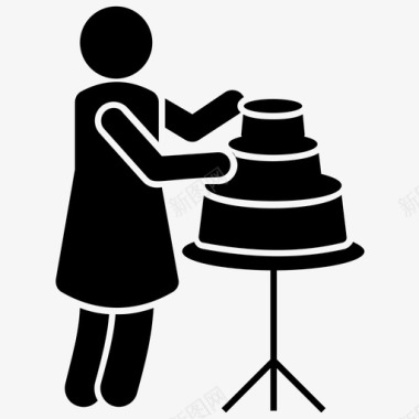 顶部装饰蛋糕顶部蛋糕装饰蛋糕糖霜图标图标