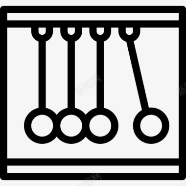 科学竞赛牛顿科学46线性图标图标