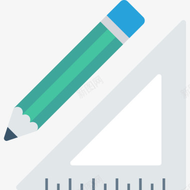 扁平办公人物铅笔商务和办公16扁平图标图标