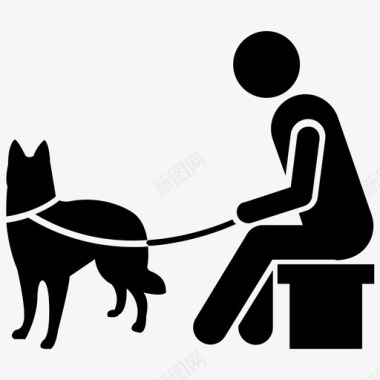 宠物散步驯狗师狗训练图标图标