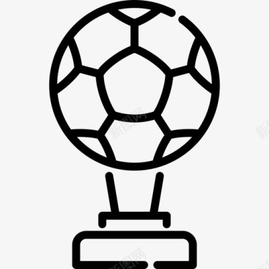 杯足球9直线型图标图标