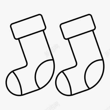 袜子圣诞节衣服图标图标