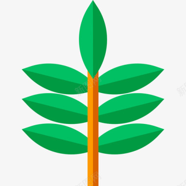 自然生长的植物植物自然16平坦图标图标