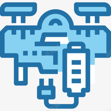 无人机无人机无人机技术4蓝色图标图标