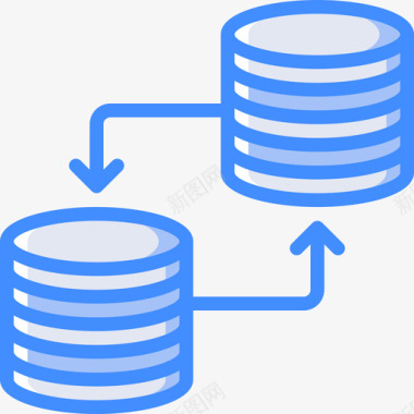 网络E图标数据库网络和数据库11蓝色图标图标