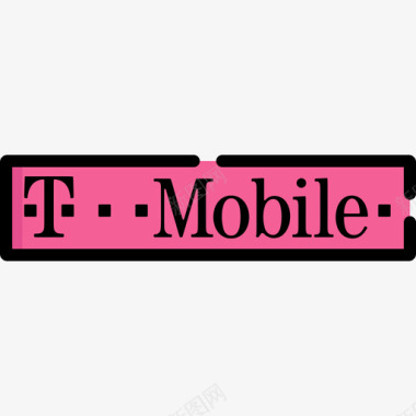 徽标TMobile技术徽标线性颜色图标图标