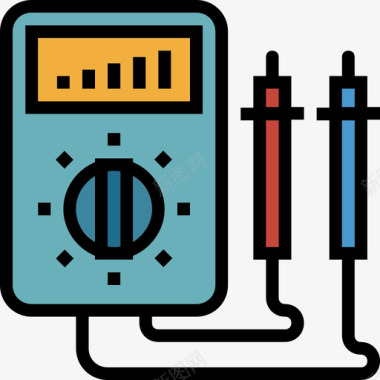 东风日产汽车电压表汽车部件2线性颜色图标图标
