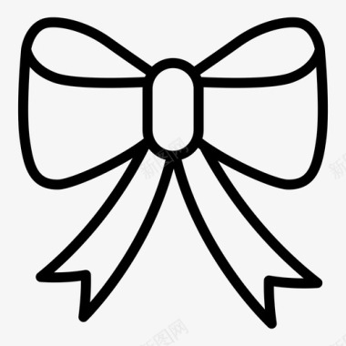 蝴蝶结装饰礼物图标图标