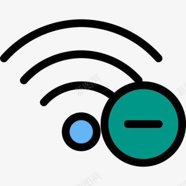 Wifi网络30线性彩色图标图标