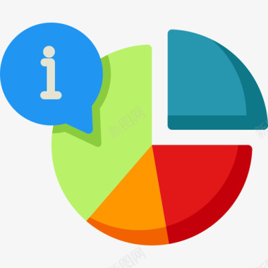 折纸饼图饼图帮助和支持8扁平图标图标