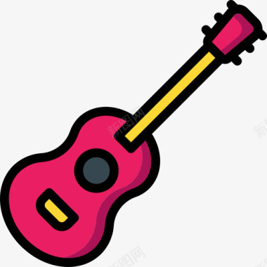 吉他吉他玩具12线颜色图标图标