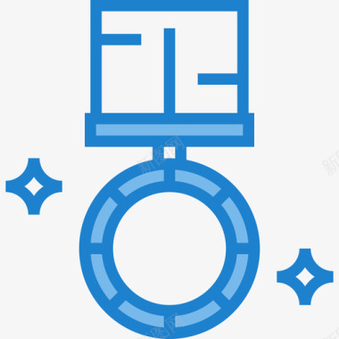 第一名奖章奖章奖励14蓝色图标图标