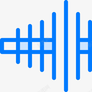 声波无线电蓝色图标图标