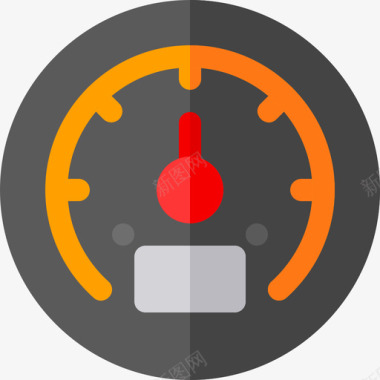 转速表车库14扁平图标图标