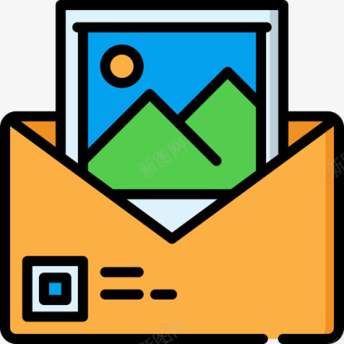 急救标志电子邮件电子邮件12线颜色图标图标