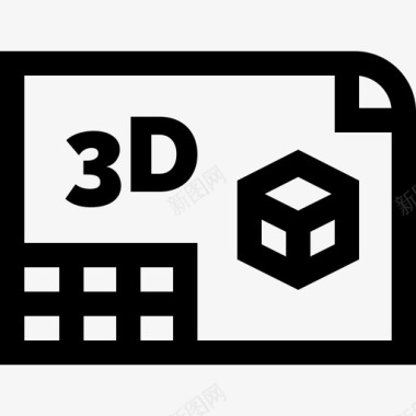 3d数据3d3d打印16线性图标图标