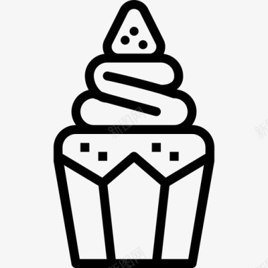纸杯蛋糕生日派对17直系图标图标