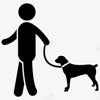 宠物散步驯狗师狗训练图标图标