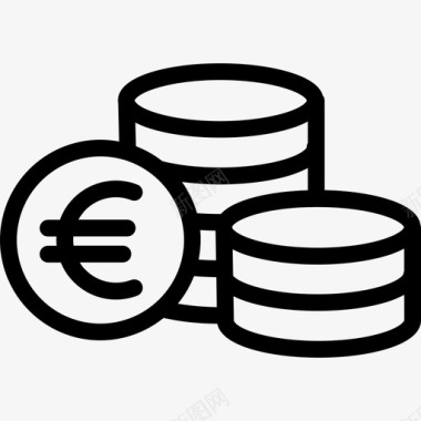 火焰欧元图标欧元银行和金融17线性图标图标
