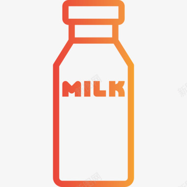 牛奶咖啡店49梯度图标图标