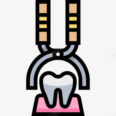 拔牙牙医5线颜色图标图标