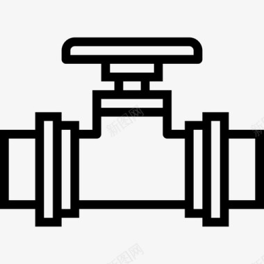 阀门阀门管道工工具5线性图标图标