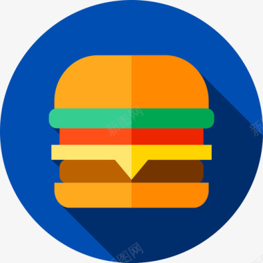 点餐汉堡野餐13平的图标图标