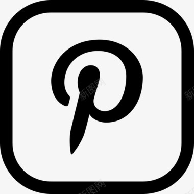 Pinterest社交媒体28线路32px图标图标