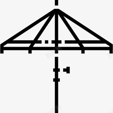 伞夏季20直线型图标图标