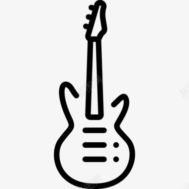 吉他风景艺术9线性图标图标