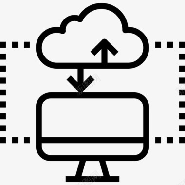 云圆环云网络托管2线性图标图标