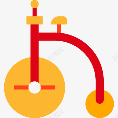 马戏团手风琴自行车马戏团和游乐园2公寓图标图标