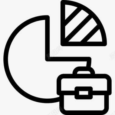 分析矢量图饼图分析4线性图标图标
