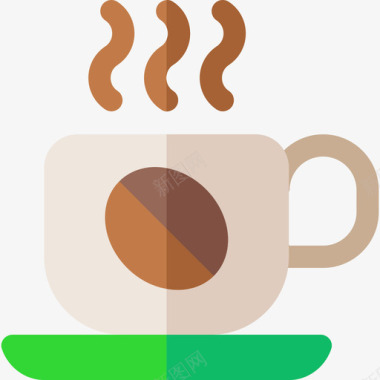 巴西标志咖啡杯巴西嘉年华4扁平图标图标