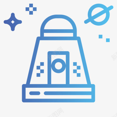 太空舱太空72梯度图标图标