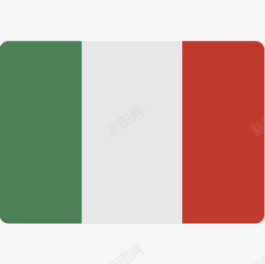 意大利国旗15平坦图标图标
