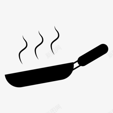 平底锅烹饪锅油炸锅图标图标