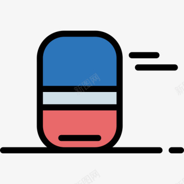 橡皮擦图案53线颜色图标图标