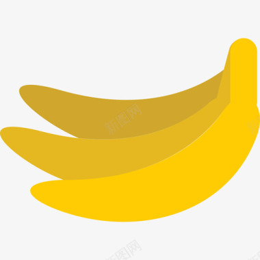 香蕉水果3扁平图标图标