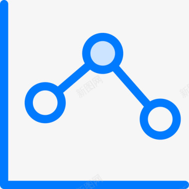 线形图图表9蓝色图标图标