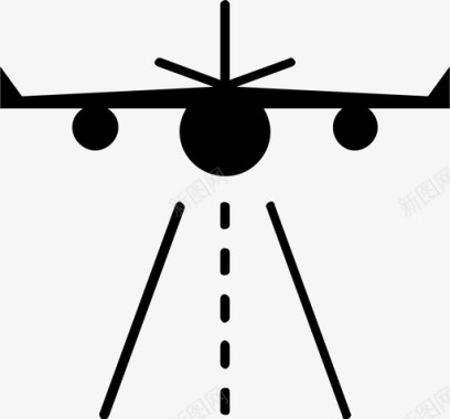 炫彩跑道飞机航空公司机场图标图标