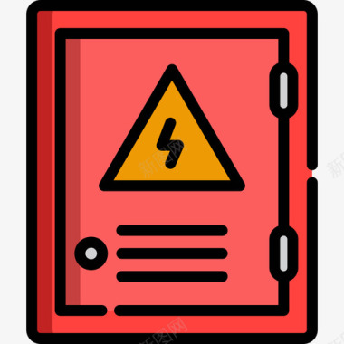 电气面板客房管理5线性颜色图标图标