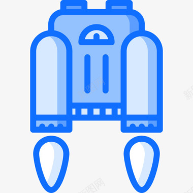 蓝色未来感喷气背包未来3蓝色图标图标