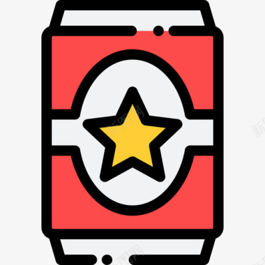 图标啤酒桶啤酒啤酒8线性颜色图标图标