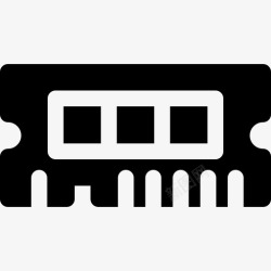 计算机部件内存计算机部件5已填充图标高清图片