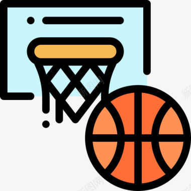 篮球标志篮球操场32线颜色图标图标