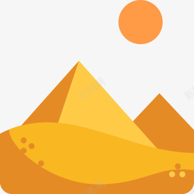 金字塔沙漠9平坦图标图标