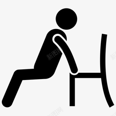 椅子练习椅子锻炼保健图标图标