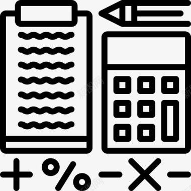 会计财务会计计算器文件图标图标